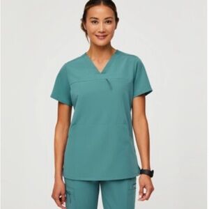 Figs Set REMIX Casma Zip Top REMIX Yola Slim Zip pants L Hydrogreen